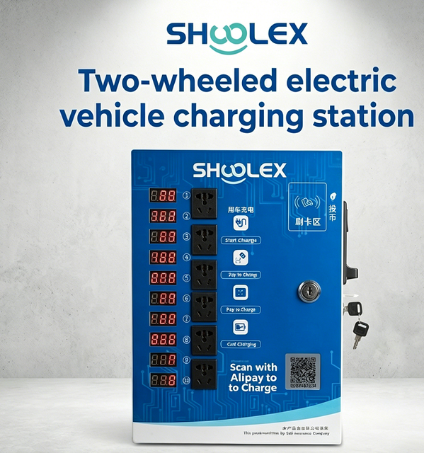Wall-Mounted Electric Bike Charging Station 32A High Power Multi-Socket Fast Charger for Residential Communities