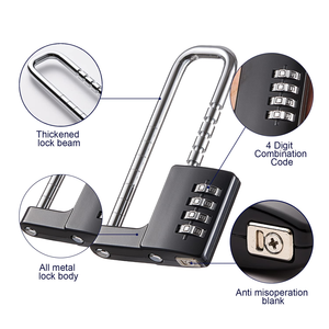 <span class=keywords><strong>Candados</strong></span> de Combinación Mecánicos Portátiles con Código de 4 Dígitos y Logotipo Personalizado, <span class=keywords><strong>Candados</strong></span> de Aleación de Zinc en Forma de U <span class=keywords><strong>para</strong></span> Exteriores, Escuelas y Gimnasios - Product Image 2
