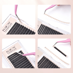 ขนตาปลอมแบบเส้นต่อเส้น KADS 16 แถว รุ่นคลาสสิค สีดำด้าน แคชเมียร์ ขนตาธรรมชาติ สำหรับต่อขนตาแบบพัด เพิ่มวอลลุ่ม สำหรับร้านเสริมสวย แบรนด์ส่วนตัว - Product Image 5