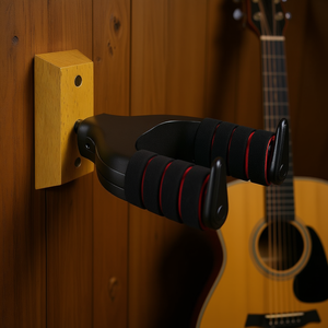 ที่แขวนกีตาร์ติดผนังแบบปรับได้ ฐานไม้หมุนได้ พร้อมแผ่นรองนุ่ม สำหรับกีตาร์โปร่ง กีตาร์คลาสสิค กีตาร์ไฟฟ้า และกีตาร์เบส - Product Image 2
