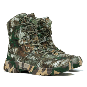 Bottes de chasse, de sport et de montagne imperméables, résistantes à l'usure, unisexes, antidérapantes, en cuir tactique camouflage désert - Product Image 1