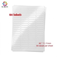 Étiquettes autocollantes imprimables A4, papier autocollant 46x11,11 mm, 84 étiquettes par feuille, étiquettes adhésives pour imprimante laser/jet d'encre, feuilles d'étiquettes