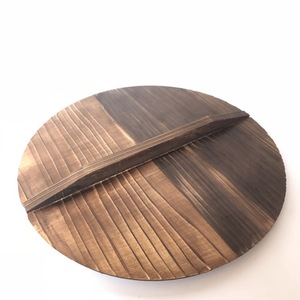 Tapa de olla redonda de madera de cedro hecha a mano, tapa grande de madera maciza para wok, para uso en cocina. - Product Image 3