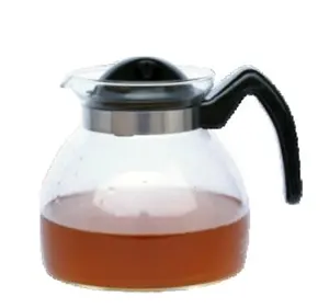 Factory directly glass tea pot high borosilicate fire heat directly tea-pot with plastic cover