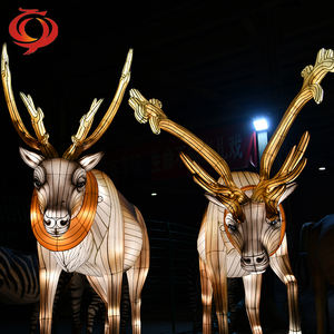 โคมไฟเทศกาลเสฉวน โคมไฟไหมจีน LED กันน้ำ สำหรับตกแต่งภายนอกอาคาร งานฝีมือเหมือนจริง ใช้ตกแต่งถนนในเทศกาลอีสเตอร์และวันวาเลนไทน์ - Product Image 2