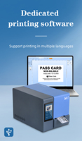 Imprimante de cartes PVC couleur unique à transfert thermique MASUNG MS-ZK650-M2, machine d'impression de cartes d'identité haute vitesse avec écran tactile