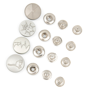 กระดุมแป๊กเสื้อผ้าแบบสแนปสี่ชิ้น ผลิตจากโลหะผสมสังกะสี เป็นมิตรกับสิ่งแวดล้อม พร้อมโลโก้สั่งทำได้ - Product Image 3