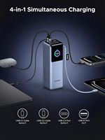 UGREEN Nexode Power Bank pour Ordinateur Portable 25000mAh 200W Charge Rapide Chargeur Portable Câble Rétractable Intégré & Écran Intelligent 4 Sorties