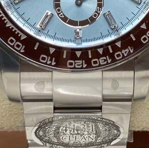 Reloj CLEAN Original Nuevo para Hombre, de Lujo, con Función 3186, 10 ATM, Movimiento Mecánico Automático, 40 mm, Relojes Rojos y Azules para Hombre - Product Image 3