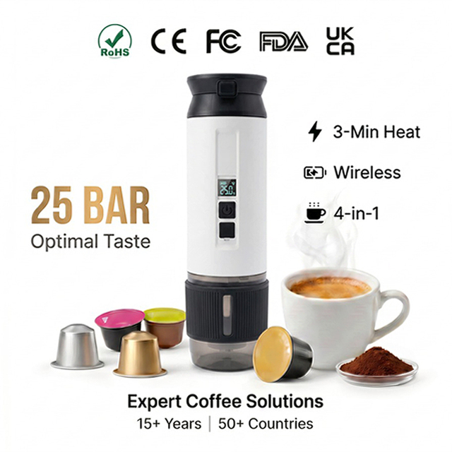 Espresso Coffee Machine With Barometer Compact Espresso Maker for Home Office Use With Temperature Display and Milk Frother