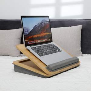 Base réglable pour ordinateur portable avec <span class=keywords><strong>support</strong></span> de téléphone et tapis de souris Table de canapé et de lit avec coussin Bureau - Product Image 3