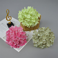 Têtes de fleurs d'hortensia artificielles en latex de haute qualité, aspect réaliste, pour la décoration de la maison et des mariages, fausses têtes de fleurs d'hortensia