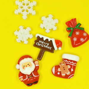 Nuevo Cabujón Plano de Resina con Diseño de Dibujos Animados Navideños para Adornos de Slime, Accesorios para Hacer Joyas y Decoración de Horquillas - Product Image 3