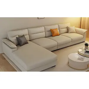 Nordic cream style fabric sofa small living room cotton and linen technology fabric rental house noble consort combination