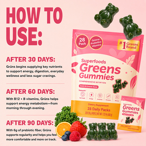 Suplemento de Vitaminas y Minerales Naturales de Marca Privada OEM, Superalimentos Orgánicos, Frutas y Verduras Verdes Integrales en Gomitas - Product Image 4