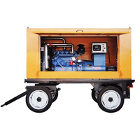 Groupe électrogène diesel mobile sur remorque 10kW 20kW 30kW 40kW 50kW, étanche, unité d'alimentation KD-50GF 400/230V ATS, fabricant