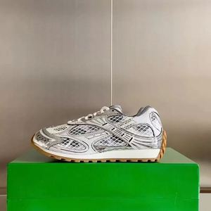 Zapatillas Retro BV para Mujer, Zapatillas de Diseñador de Lujo, Zapatillas Deportivas Casuales de Alta Calidad, Color Plateado - Product Image 4