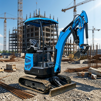 Excavator Mini 1,6 Ton Efisiensi Tinggi, Mini Bagger, Compact Digger, Excavator Mini China, Kecepatan Kerja Cepat