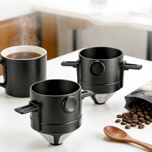 <span class=keywords><strong>Cafetière</strong></span> portable à <span class=keywords><strong>filtre</strong></span> 1-2 tasses en acier inoxydable, <span class=keywords><strong>filtre</strong></span> à café réutilisable, tasse-<span class=keywords><strong>filtre</strong></span> pour le voyage - Product Image 1