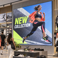 Écran publicitaire LED intérieur à pas fin P1.86, mur vidéo LED en aluminium moulé sous pression sans joint pour magasin de détail