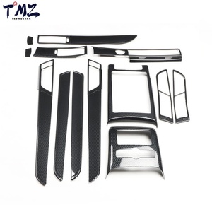 Carbon Fiber Style Complete Interieur Trim Decor Accessoires Kit Compatibel met Versnellingspookpaneel Afdekking voor Audi A6 C6 2005-2011 LHD - Product Image 1