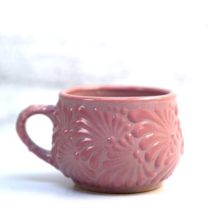 Mug à café en céramique mexicaine avec poignée, motif de paysage hivernal, adapté au lave-vaisselle et au micro-ondes - Product Image 5