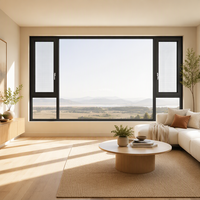 Fenêtre à battant pour balcon, à ouverture directe vers l'extérieur, avec vue centrale, et configuration de vitrage personnalisée pour chambre et chambre d'amis