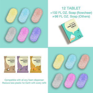 Çevre dostu taze nane softmint dolum sekmeler yumuşak nemlendirici el yıkama Tab yedekler Natural doğal köpük el sabunu tabletler - Product Image 2