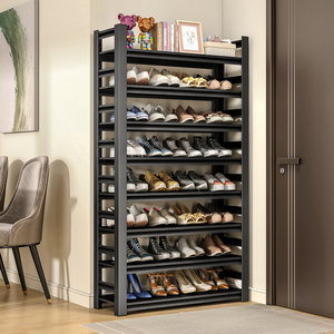 Iyanen Étagère à chaussures en acier à 10 niveaux, organisateur de rangement multi-niveaux pour entrée et salon - Product Image 1