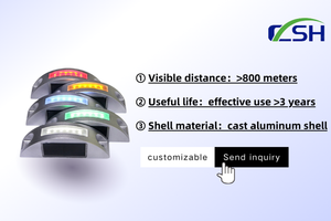 Logo personalizable versátil, reflectores intermitentes de aluminio de ojo oscuro de <span class=keywords><strong>3m</strong></span>, luz LED solar para carretera - Product Image 5