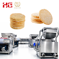 Chaîne de production entièrement automatique de craquelins de riz en acier inoxydable de marque HG, machine à gâteaux de riz et à riz neige, 380V, capacité 5000