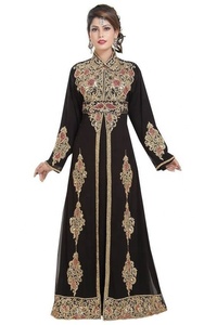 Caftan élégante avec perles en verre de cristal, vêtement pour mariage et fête, tenue élégante orné de pierres, travail, livraison gratuite, 2021 - Product Image 2