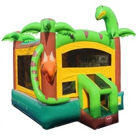 Château gonflable dinosaure de 14 pieds, château gonflable commercial pour enfants, charge maximale 220 lb pour location événementielle