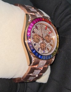 Reloj Cronógrafo de Lujo para Hombre, Estilo Deportivo y Ejecutivo, de Acero Inoxidable, con Cristal de Zafiro, Diamantes de Colores, Movimiento de Cuarzo, Estilo Hip-Hop - Product Image 3