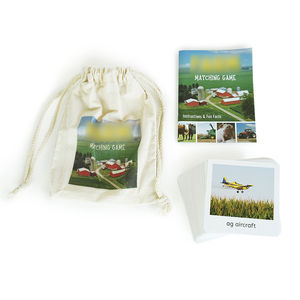 Ensemble de 3 cartes éducatives imprimées sur mesure, durables, portables, pratiques, avec sac en coton à cordon de serrage sécurisé - Product Image 3