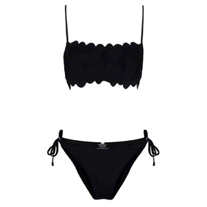 Costume da bagno intero HDJ Plus Size modellante con controllo pancia, tinta unita, vita elasticizzata, scollo quadrato, in Spandex Poliestere - Product Image 2