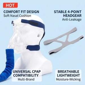 สายรัดศีรษะสำหรับหน้ากาก <span class=keywords><strong>CPAP</strong></span> แบบ OEM พร้อมโลโก้สั่งทำได้, สายรัดศีรษะแบบยืดหยุ่นปรับได้มาตรฐาน CE สำหรับผู้ป่วยหยุดหายใจขณะหลับ, สายรัดศีรษะแบบเปลี่ยนได้, ซักล้างได้, คุณภาพทางการแพทย์ - Product Image 1
