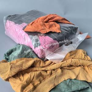 Trapos de Limpieza Reciclados de Colores Mezclados, Trapos de Tela Reciclada de 10 kg, 100% Algodón, Trapos de Color para Limpiar - Product Image 1