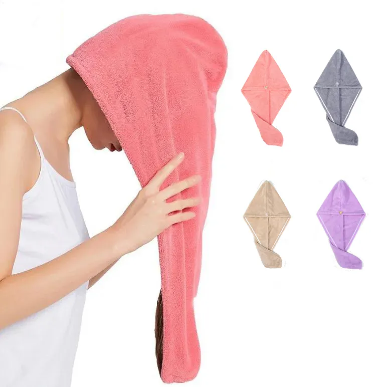 निः शुल्क नमूना उच्च गुणवत्ता वाले त्वरित सूखे लपेटें माइक्रोफाइबर बालों के तौलिया