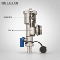 Soupape de purge d'air en laiton - Vanne de purge d'air automatique 1/2" MBSP pour collecteur de chauffage par le sol, nickelé