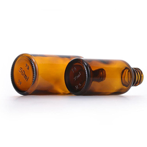 Frasco de Vidrio Ámbar para Cosméticos, 5ml y 100ml, con Gotero de Aluminio y Serigrafía, para Perfume, Aceite Esencial, Aceite para Barba, Crema Facial - Product Image 1