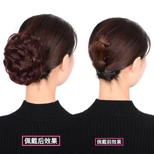 Perruque chignon pour femme avec pinces, courte et bouclée, pour un coiffure volumineuse et moelleuse, accessoire capillaire - Product Image 2