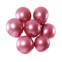 Ballons en latex de 12 pouces couleur chrome métallisé pour Noël, la fête des mères et les fêtes - Ballons à l'hélium de haute qualité et écologiques