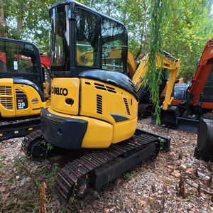 Mini-excavatrice sur chenilles Kobelco SK35 de 3 tonnes, d'occasion, de haute qualité, presque neuve, pour usage agricole et domestique. - Product Image 2