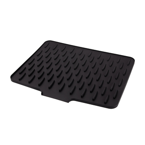 Tapete Escurridor de Platos de Silicona Negra con Borde de Drenaje Integrado, Resistente, Compacto y Fácil de Limpiar - Product Image 1