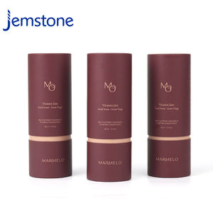 Hot Sale Eco-Friendly Recycled Craft Tube for Essential Oil Skin Care Cosmetics Gold Printing Paper Cylinder Packaging - Product Image 1