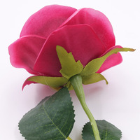Pabrik Modern Venlando Grosir Kain Sutra Buatan Ramah Lingkungan Mawar Merah Tunggal untuk Hari Valentine