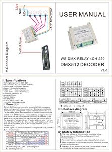 Decodificador de interruptor de controlador de relé <span class=keywords><strong>Dmx</strong></span> 3P 4A de alto voltaje 4Ch Dmx512 de - Product Image 4