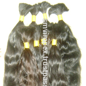 Cabello humano a granel sin procesar, pelo remy de la India, 10000% Sin piojos ni tuercas, cabello humano remy a granel - Product Image 1