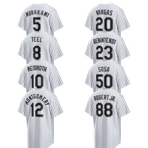 Jersey Baseball Kustom Pria Chicago Putih 2025, Kaos Bernapas Ukuran Besar, Bordir Jahit dengan Logo - Product Image 1
